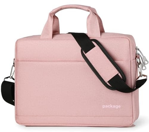 ENEN Funda Portatil 15,6 Pulgadas, Funda Portatil 13 Pulgadas Impermeable, Hombro Funda Protectora Maletin Portatil, Ideal para Viajes, Escuela u Oficina (15.6 Pulgadas,Rosa)