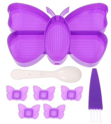 SEWACC 1 Set Beads Tools Funnel Diamond Trays Diamond Holder Bead Sorting Trays Diamond Dotting Trays Diamond Organizer Rhinestone Plate Plastic Storage Purple Drawing