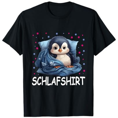 Penguin Offizielles Schlafshirt süßer Pinguin Schlafanzug T-Shirt
