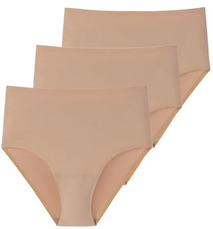 Schiesser 3er Pack Invisible Soft - Damen - Maxi Slip - Unterhose - Lasercut-Abschlüsse