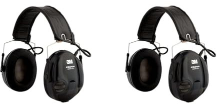 3M PELTOR SportTac Headset, 26 dB, tasses bandeau pliable, MT16H210F-478-RD, rouge/noir (Lot de 2)