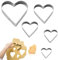 5 Pcs Heart Cookie Cutter,Metal Cookie Cutters Heart Set,Stainless Steel Pastry Cutters for Baking Scones,Heart Shaped Cookie Cutters for Baking,for Valentine's Day,Easter Cupcake Present