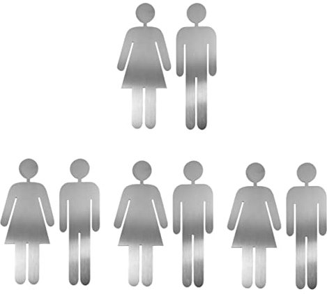 HHOZsafety 4 Paar Badezimmer-/Ruheraum-/Büro-Schilder, Dekoration, Waschraum-Schild, Türschilder, Toiletten-Schilder, Toiletten-Identifikationsschild, „The Offi