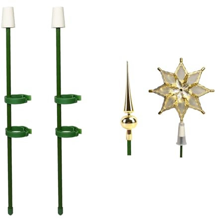 2 PSC Christmas Tree Topper Holder Holiday Universal Tree Topper Stabilizer Fits All Base Types for Live Christmas Tree and Artificial Christmas Tree Garden Treetop Decoration Halloween Tree Topper