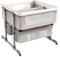 Mixtric Babywiege, Beistellbett, Zwillinge Wiege Für Babys, Wagen Für 2 Babys, Höhenverstellbar, Tragbar, Für Zwillinge,C