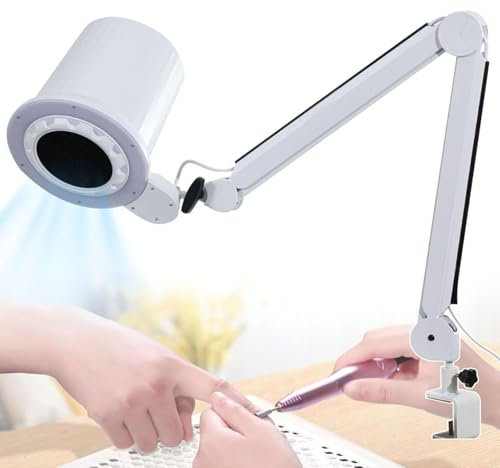 Oiyekntd Nail Dust Collector with Powerful Nail Dust Extractor Professional Manicure Machine for Acrylic Nail, Gel and Nail Extension Removal, with Universal Table Mount