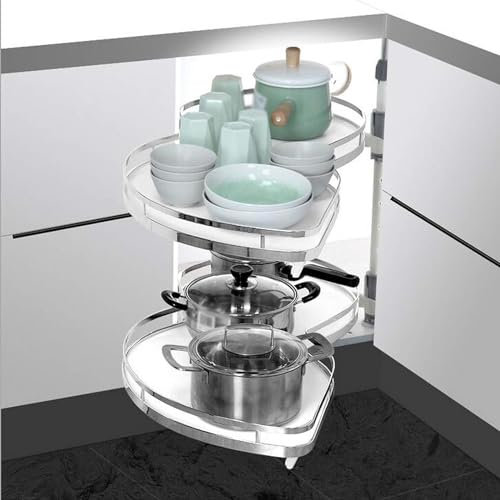 Organizzatore angolare con vassoio basculante a 2 ripiani, bianco, 50,8 x 86,4 x 41,9 cm