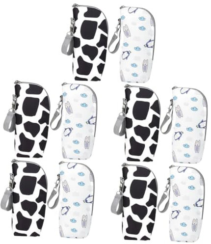 JOINPAYA 5 Sets Isolierte Babynahrungsflaschentasche Tragbarer Kühler Wärmer Babyflaschen-aufbewahrungsorganisator Seitlicher Reißverschluss Stilvoll Wasserabweisend 2 Stück * 5