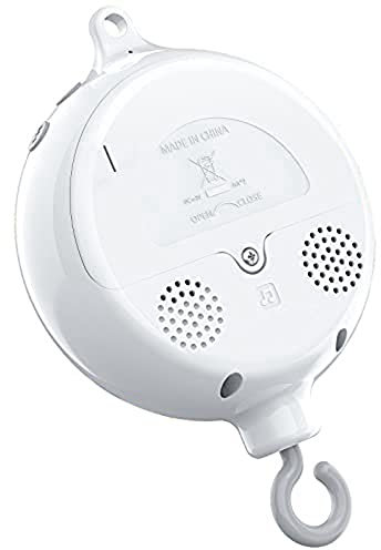 Sujurio Kinderbett Mobile Motor Baby Spieluhr Spinner mit 3 LautstäRke Einstellbar 12 Schlaflieder Auto Off Nach 30 Minuten