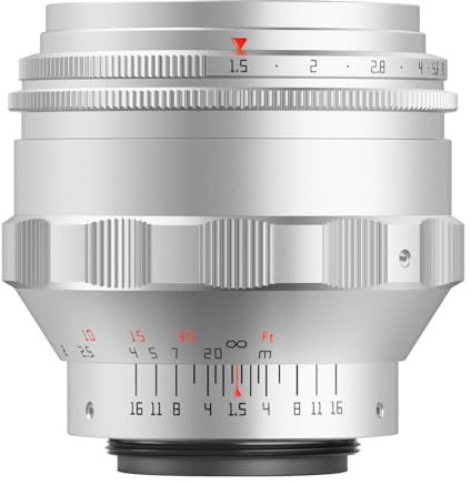 TTArtisan Objectif 75 mm F1.5 pour M42-Mount MF Vintage Swirly Bokeh Objectif portrait plein format avec grand diaphragme pour E/FX GFX NZ EOS EF/RF/M/Hasselblad via adaptateur