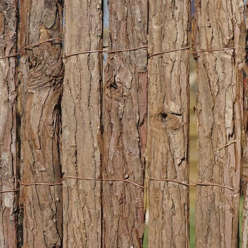 Garden Gear Natural Bark Screening – Weatherproof Privacy Fence, 4m Long, Sizes 1m–2m High, Durable Outdoor Screen for Fences and Walls (Bark Screen Roll (1.5m x 4m))