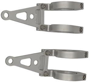HUISI Support de Phare CNC argenté ou Noir de 45 mm for kit de Fourche inversée DAX MONDEY CT70 Z50(Silver)