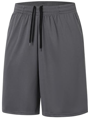 ZENGVEE 1 Pack Men's Running Shorts Gym Exercise Shorts Men with Pocket Quick Dry Sports Shorts for Workout Sport Training Tennis Basketball Quick Dry Short(0904-Grey II-S)