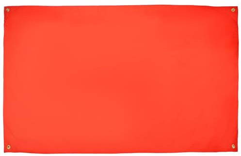 AZ FLAG Bandiera Unicolore Rosso 150 x 90 cm con 4 occhielli, Padiglione Colore Rosso per balcone o parete
