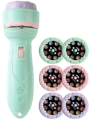 Lampe de poche projecteur – Lampe de poche projecteur, commandes à bouton unique, 40 motifs d'apprentissage éducatif | Projecteur d'histoires pour de 3 ans et plus