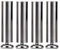 Qrity 4 x Möbelfüße Schrank Beine Küche Füße Arbeitsplatte/Einheit/Frühstück Bar/Schreibtisch Tischbeine Möbel Beine - Gummimatte - Sicher & leise 50 x 150mm