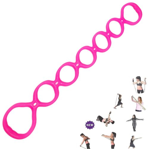 7-Ring-Stretch-Widerstandsband, Miracle Miles Band, Yoga, Stretching, Arm, Schultern, Fuß, Bein-Fitness, Heim-Fitness-Studio, Physiotherapie-Band