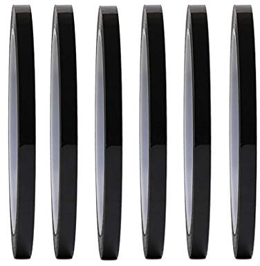 Fodattm 6 Rouleaux de Ruban Adhésif pour Art Graphique, Noir, 5 mm x 66 m, Effaçable à Sec, Parfait pour Tableau Blanc