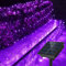 SUAVER Solar LED Lichternetz, Wasserfest 200LEDs Solar Lichterkette,3x2M Outdoor Lichtervorhang,8 Modi Net Mesh Deko Leuchte für Weihnachten Garten Party Hochzeit Schlafzimmer (Lila)