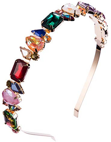 Ototon Serre-Tête Femme avec Strass Coloré Bandeaux de Cheveux Décoration Bijoux pour Filles Femmes Mariage Soirée