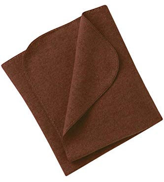 Engel Natur, Baby Fleece Decke mit Muschelkante, 100% Wolle (kbT) (80x100 cm, Zimt Melange)
