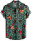 VATPAVE Mens Summer Tropical Shirts Short Sleeve Button Down Aloha Hawaiian Shirts X-Large Green