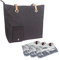 Wessleco Weintasche, Weintasche für Damen, großer Weinauslauf, Geldbörse mit 3 x Weinblasentaschen, Weinkühltasche, auslaufsicher, isoliert, mit Ausguss versteckten Fächern (schwarz)