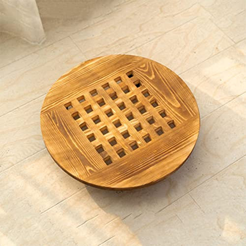 XSSS-ZC Bandeja para macetas, Soporte para macetas de Madera Maciza Redonda móvil con Rueda Universal, Base para macetas con Bandeja Engrosada con Rodillo,No.2,5 Wheels Diameter 50cm