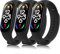Wanme 3-Pièces Bracelet pour Xiaomi Smart Mi Band 7,Silicone Sport Respirant Bandes de Remplacement pour Xiaomi Mi Band 7,Noir+Noir+Noir