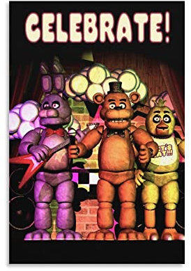 Rudd Fnaf Wandkunstdruck, Retro, ästhetische Raumdekoration, Malerei, Leinwandposter für Zuhause und Büro, Dekoration, 30 x 45 cm