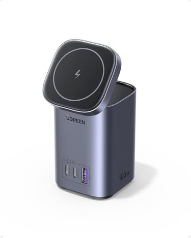 UGREEN 100W USB C Charger Qi2 Certified 15W Wireless Charging Station Nexode Fast Charger Support Standby Mode Compatible with iPhone 16-12 Series, and more