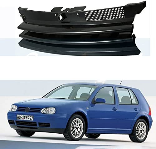 Dciustfhe Auto Anteriore Griglia Paraurti Radiatore, per Golf 4 MK4 R32 1997-2004 ABS Griglie Copertura Centrale Rene Nido d'Ape Rete Sportivo Accessori