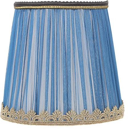 FRCOLOR Schreibtisch Zubehör Stoff Lampenschirm Vintage E14 Clip Auf Wandlampe Staubschutz Stoff Lampenschirm Für Tischlampe Bodenleuchte Kronleuchter (Dunkelblau) Zubehör
