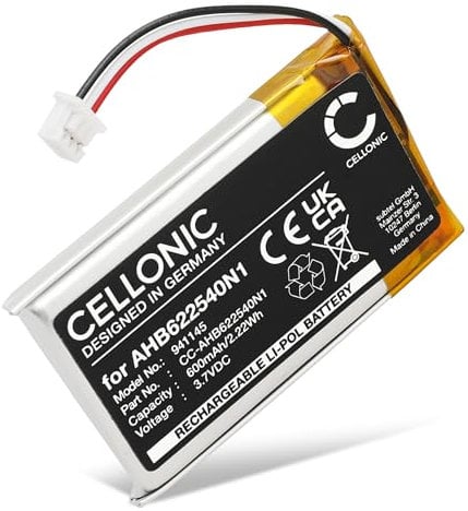 CELLONIC, Batería para Audífonos Compatible con Sennheiser HD 4.40 BT, Momentum 2.0, Urbanite XL (600mAh, 3.7V) Batería de Repuesto CP-SN40, AHB622540N1