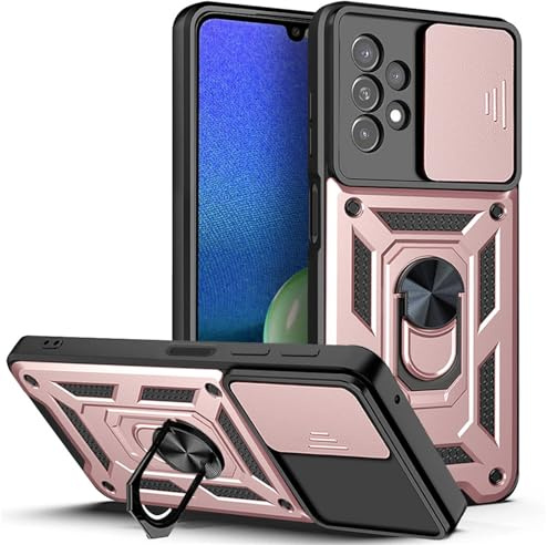 betterfon Handyhülle für Samsung Galaxy A13 4G | Stoßfest & Kratzfest | Mit Kameraschutz, Anti-Fingerabdruck & robustem Panzerschutz-Design | Rosegold