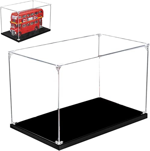 Acrylic Transparent Display Case for Lego 10258 London Bus Set, Dustproof Hand Model Storage Box Compatible with Lego Brick Models (Model Not Included)(3mm)