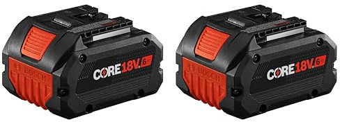 BOSCH GBA18V60-2PK Lot de 2 Batteries Haute Puissance 18 V CORE18V® Lithium-ION 6 Ah
