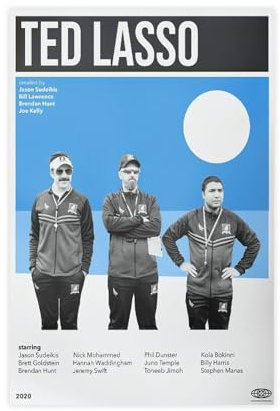 DESHVA TED LASSO - Mittelalterliches Filmposter auf Leinwand, Schlafzimmer, Dekoration, Sport, Landschaft, Büro, Raumdekoration, Geschenk, ungerahmt, 20 x 30 cm