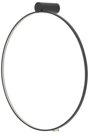 Licht-Erlebnisse LED Wandlampe Schwarz rund D: 60 cm Aluminium 3000 K 660 lm warmweiß hell Modern Wandleuchte Wohnzimmer Schlafzimmer Flur