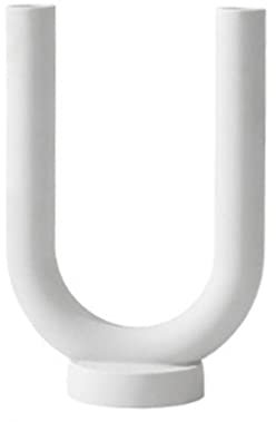 Zeizafa Nordic Weiß Keramik Kerzenständer Moderne Abstrakte Geometrische Stand Teelichthalter Dekoration Für Wohnzimmer Büro Home Tisch Nordic Weiß Keramik Kerzenständer