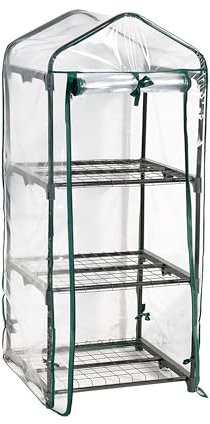 My Garden Greenhouse Shelving & Staging Heavy Duty 3 Tier Steel Frame Outdoor Greenhouse Shelves, Plant Stand, Free Standing Racking Ideal for Vegetables Flowers Herbs & Seedlings