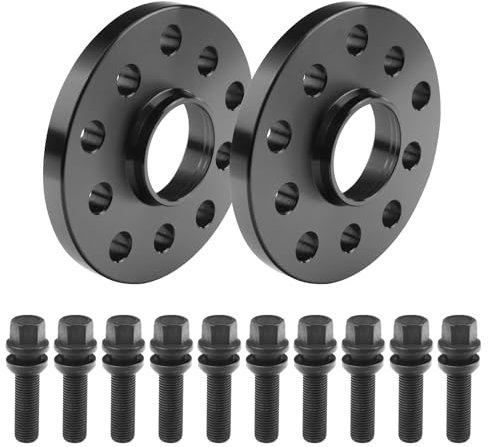 SCC Spurverbreiterungen Spurplatten 2x12mm 5x112-5x- 12434W-ABE-3 kompatibel mit Audi A4 A5 A6 A8
