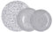 Bidasoa Aquilea Vajilla Porcelana 18 Piezas - 6 Personas Porcelana Apto Microondas Apilable