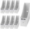 MUNGHOK Lot de 12 porte-revues en carton blanc A4 - Porte-revues A4 - Porte-revues en papier kraft - Porte-revues pour fichiers, dossiers, fournitures de bureau