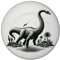 Brachiosaurus Magnet mit Flaschenöffner rund Dinosaurier Magnet mit Flaschenöffner Gigantischer Urzeit Langhals aus dem Jura Mesozoikum Herbivore Darstellung