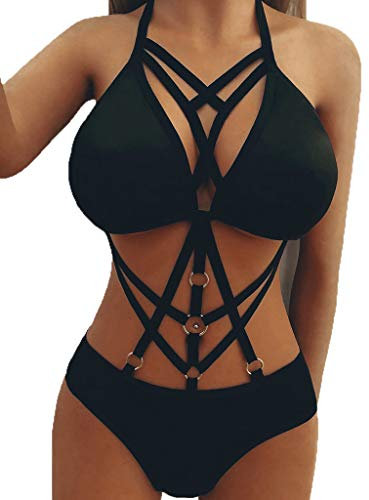 Reizvolle Babypille Sleepsilk Bandage Unterwäsche Unterwäsche Hohle Nachtbekleidung Frauen Dessous Weihnachten Engel (Black, M) 2024 Sexy Unterwäsche