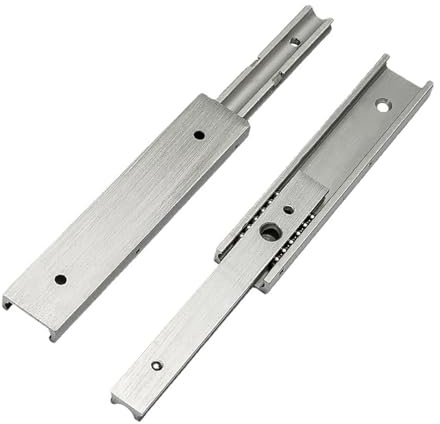 WANGCEPLSD Auszugsschienen, Zweiteilige Ausziehbare Führungsschiene aus Aluminiumlegierung, 1 Paar Schubladenführungen, 20 MM Breite Kugelführung, Lineare Gleitschiene(10cm)