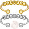 FEITENGU Gold Weißgold Anxiety Ring Set,Aura Fidget Ringe Goldene,Anti Stress Rings Silber 925 Damen,Daumenring,Stimmungsring Weihnachten Geburtstag Jubiläum Geschenke Für Frauen