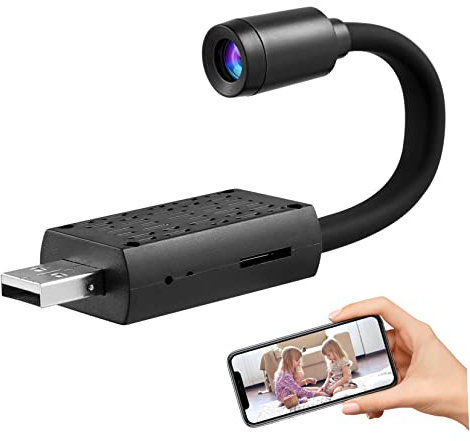 Angoily Camera Mini Portable Camera for Indoor Use Motion Detection Usb Powered for Home Monitoring and Security