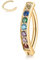 Gold Belly Barbell Piercing mit Mix Farbe CZ Belly Schmuck Navel Clicker Ring 14G Belly Clicker Ring Surgical Steel Belly Button Ring Rivet Reverse Curved Navel Barbell Reverse Navel Ringe 10mm